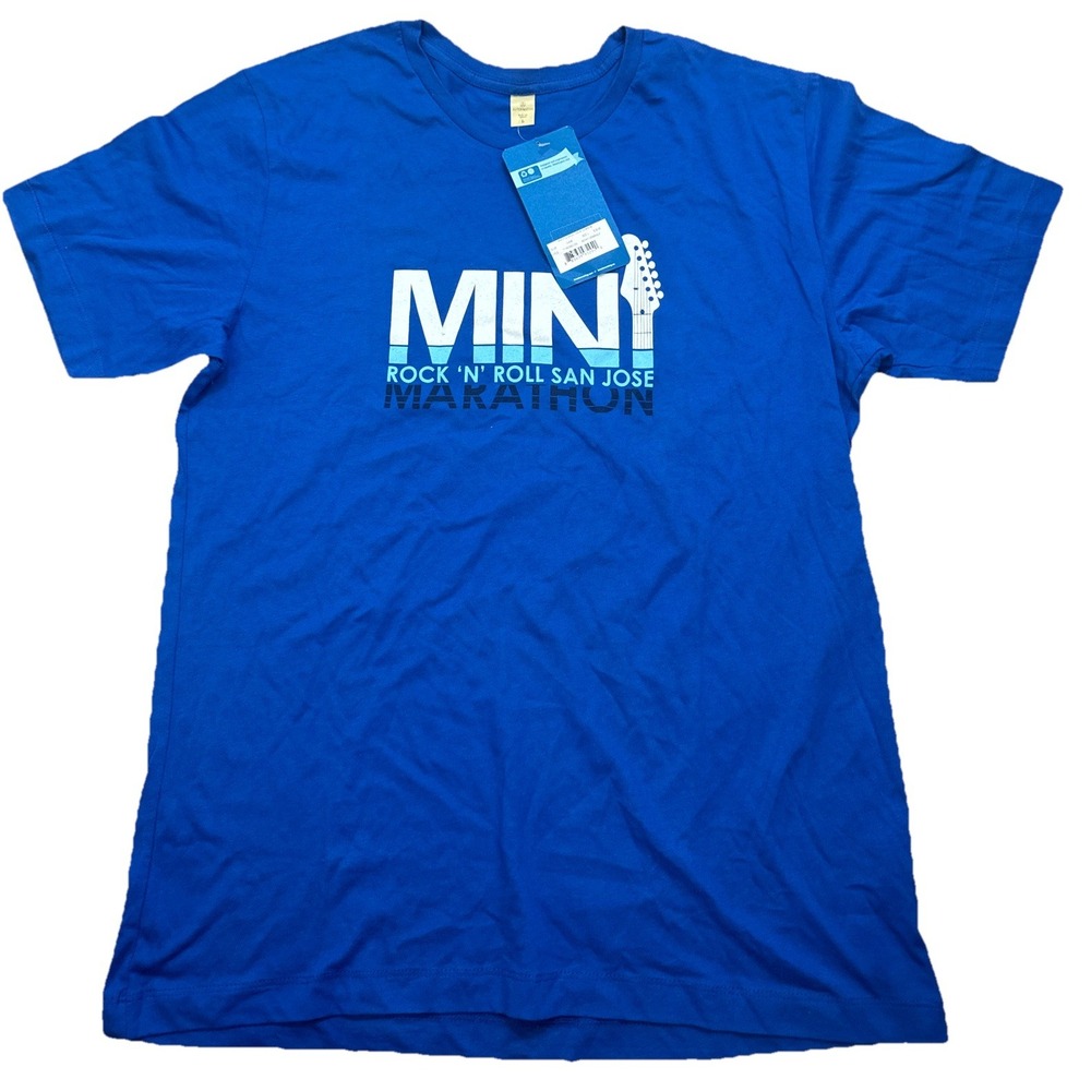 NWT Rock 'n' Roll Mini Marathon San Jose 2013 T Shirt Blue Mens Size Large